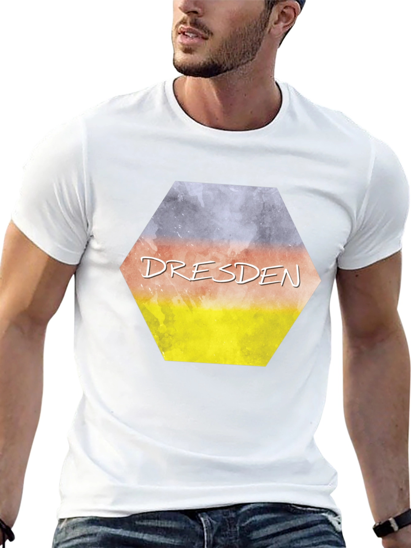 Dresden Germany Flag Graphic T-Shirt