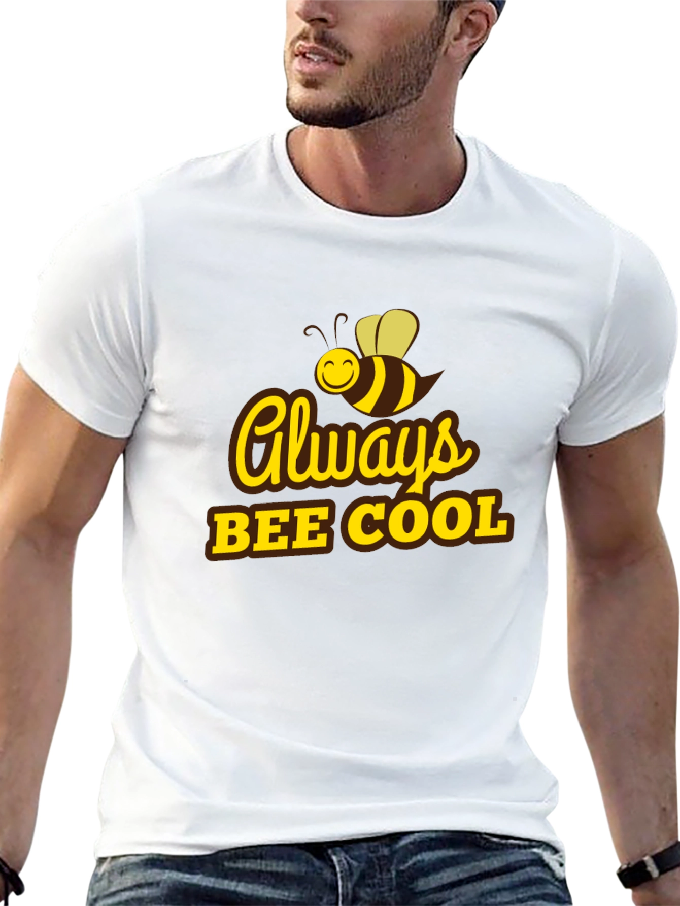 Always Bee Cool T-Shirt - Black Cotton Tee