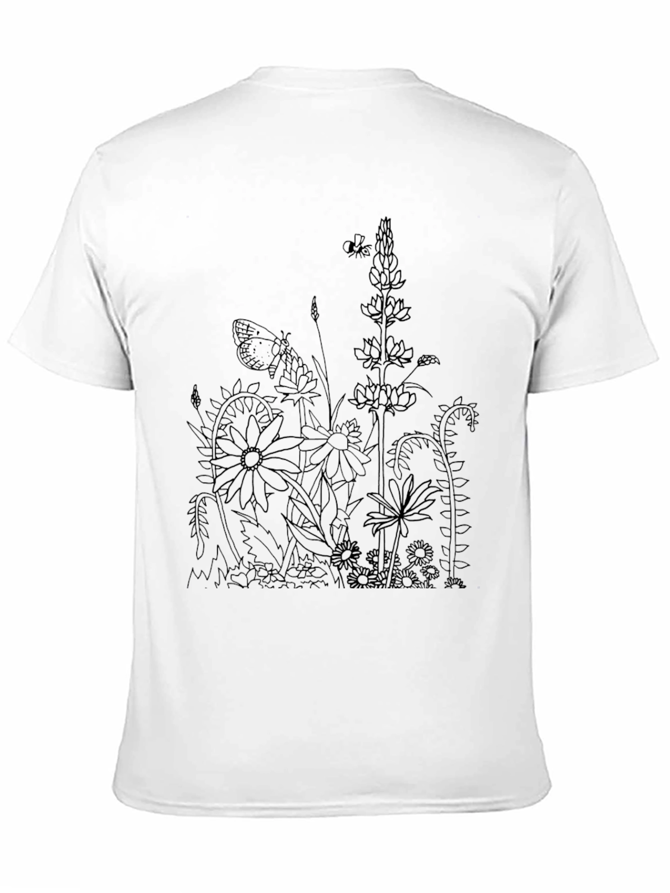 Floral Print Black T-Shirt