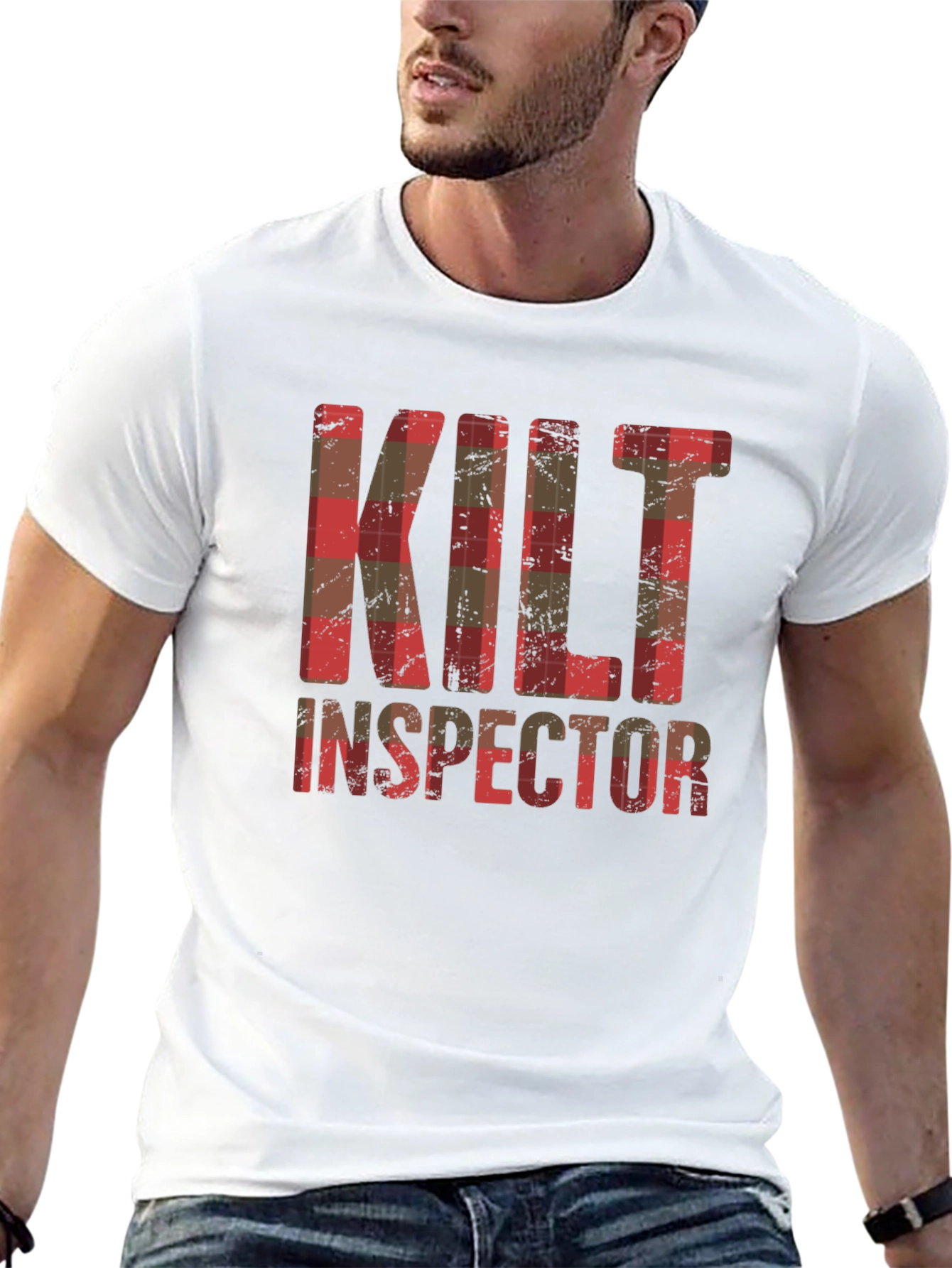 Kilt Inspector Plaid Graphic Tee