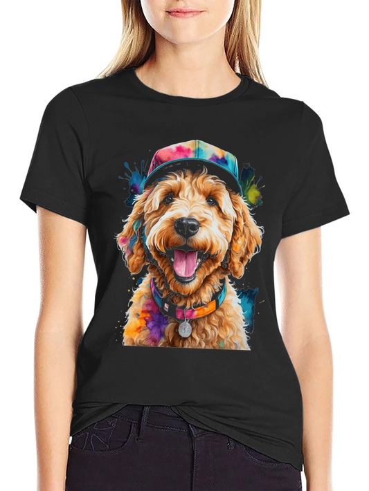 Dog Lover Tee: Doodle with Colorful Hat