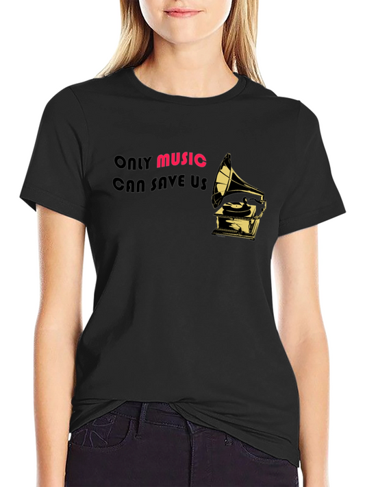 Only Music Can Save Us T-Shirt - Black