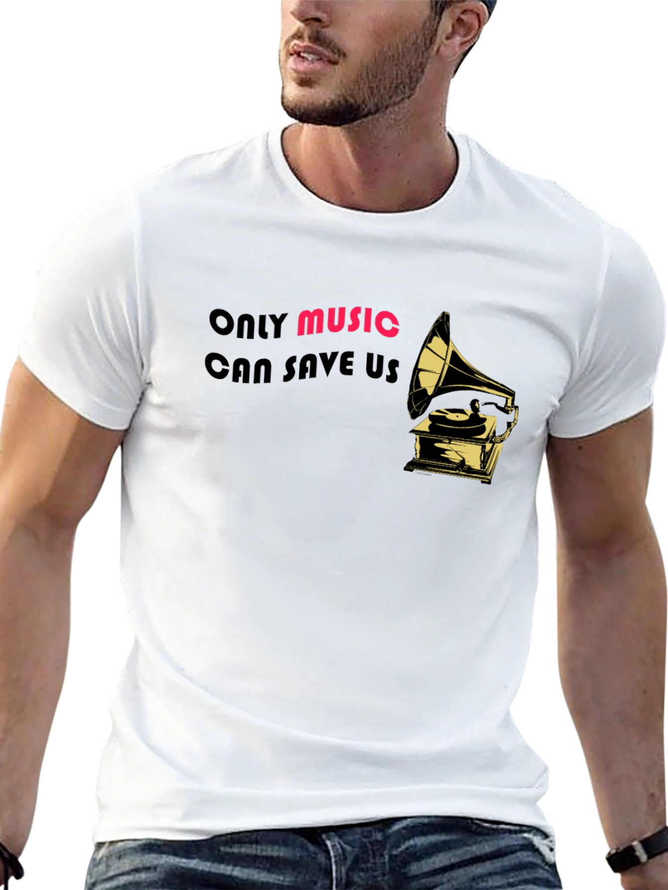 Only Music Can Save Us T-Shirt - Black