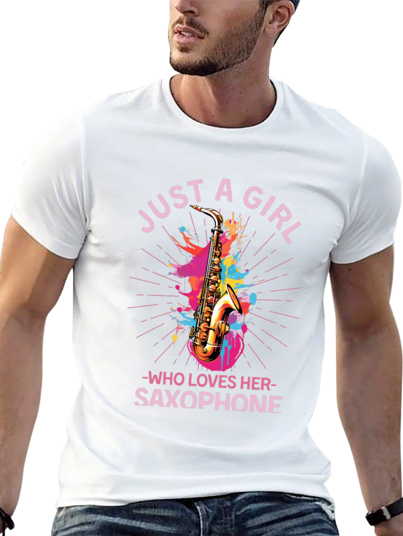 Just A Girl Who Loves Her Saxophone T-Shirt