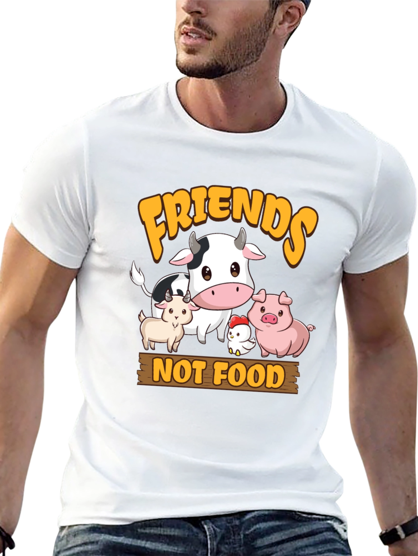 Friends Not Food Graphic Tee - Vegan T-Shirt