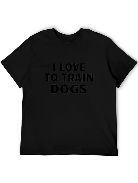 I Love To Train Dogs Black T-Shirt