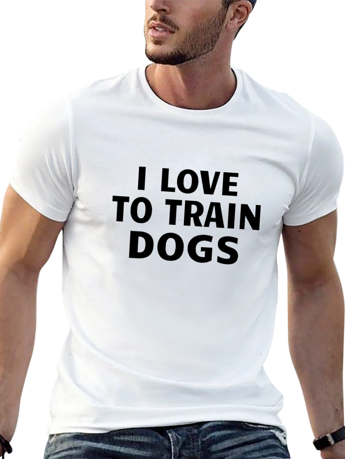 I Love To Train Dogs Black T-Shirt