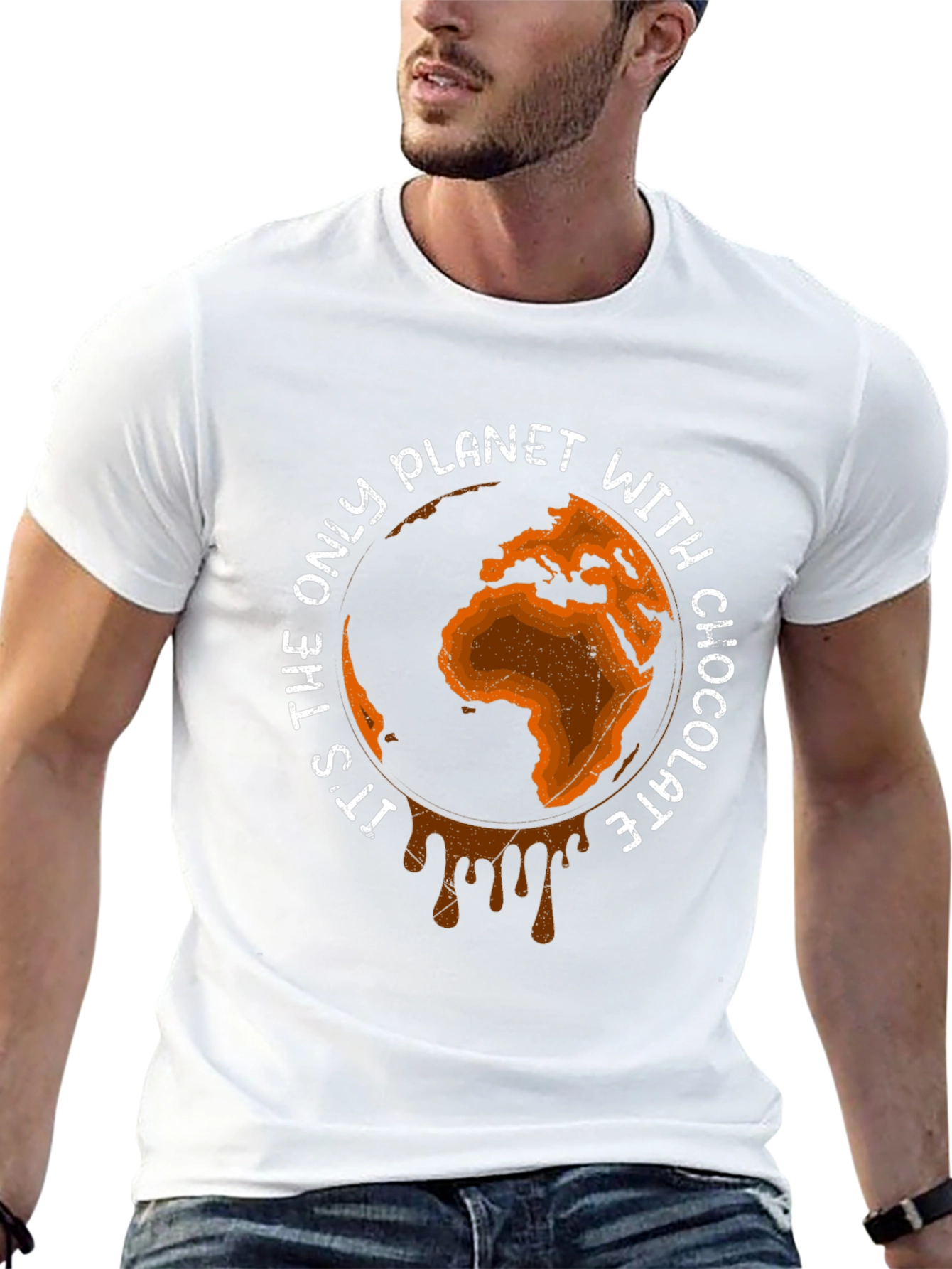 Chocolate Planet Graphic Tee - Earth Lovers Shirt