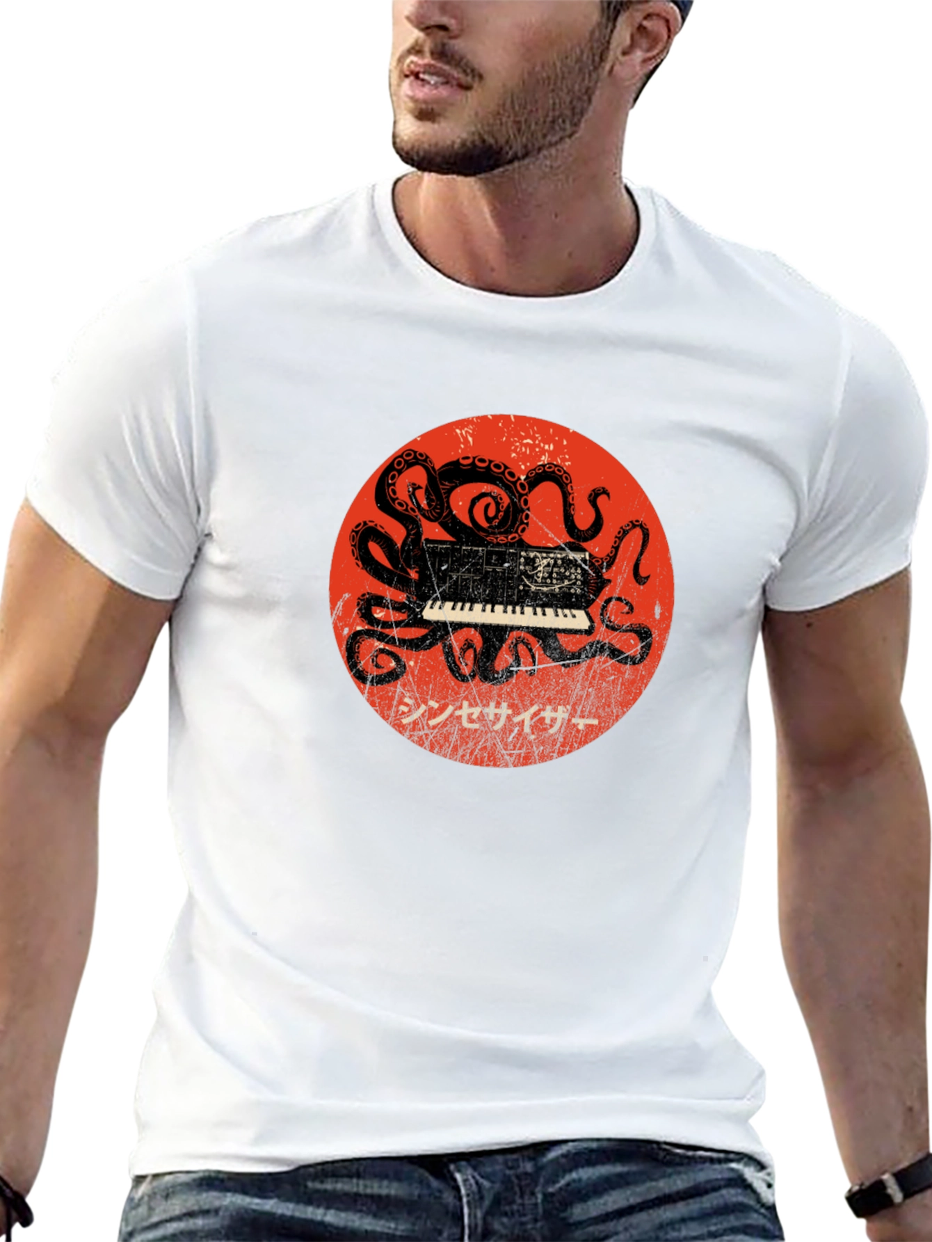 Octopus Synth Graphic Tee - Unique Music Lover Shirt