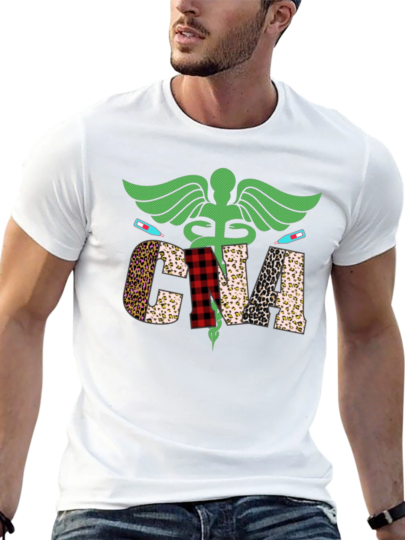 CNA Patterned Graphic Tee