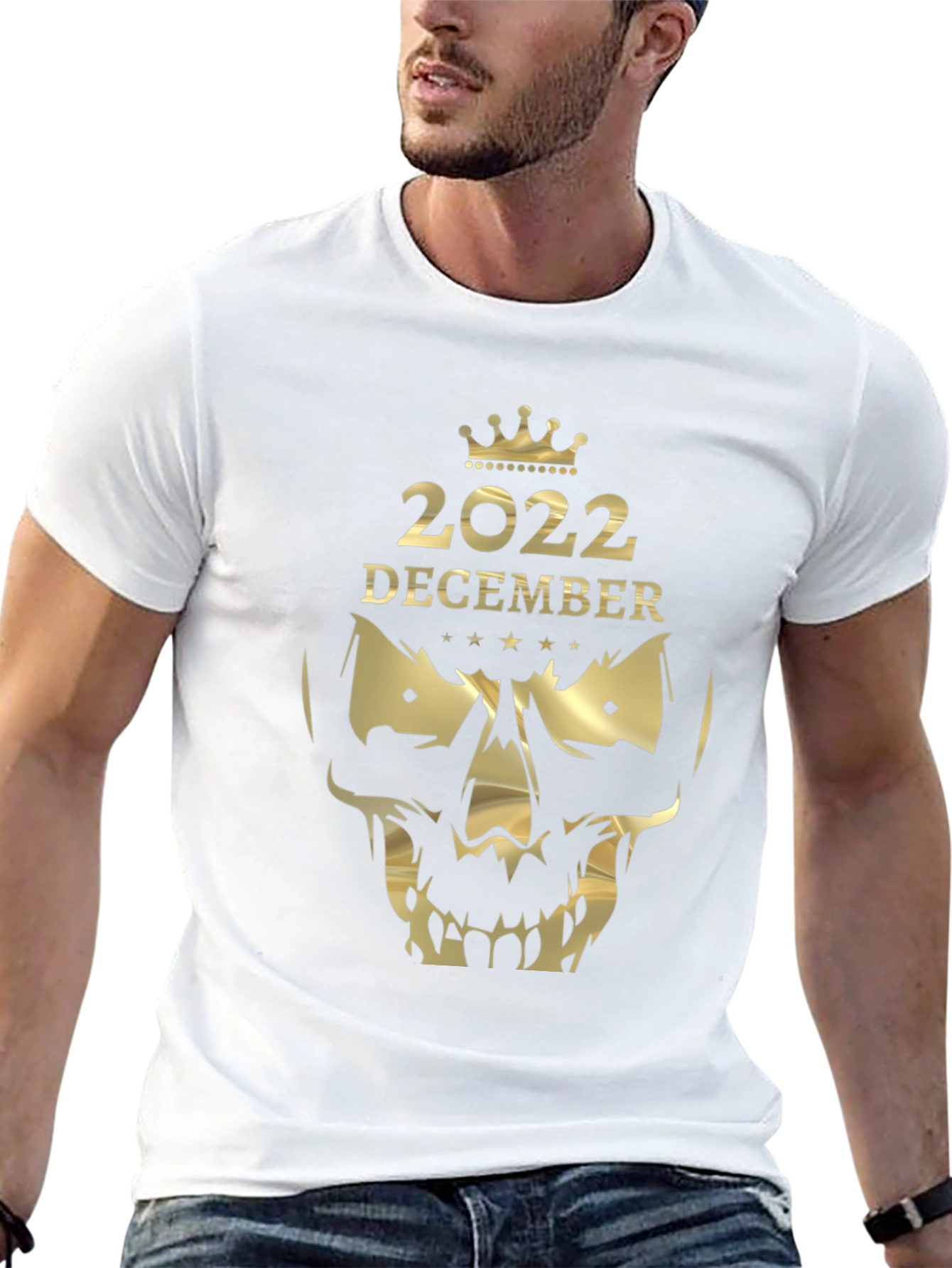 December 2022 Skull Graphic T-Shirt