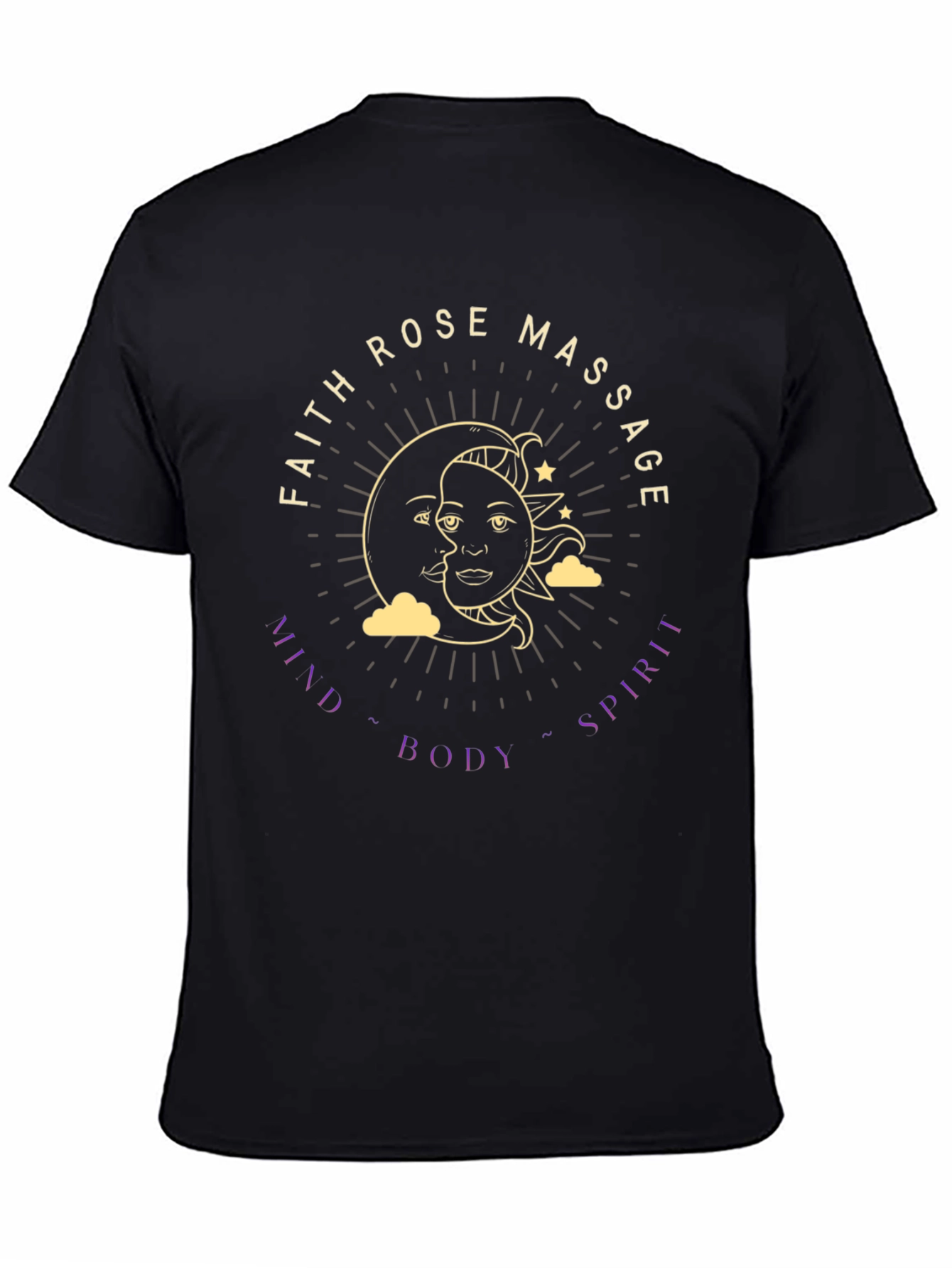 Faith Rose Massage T-Shirt - Mind Body Spirit