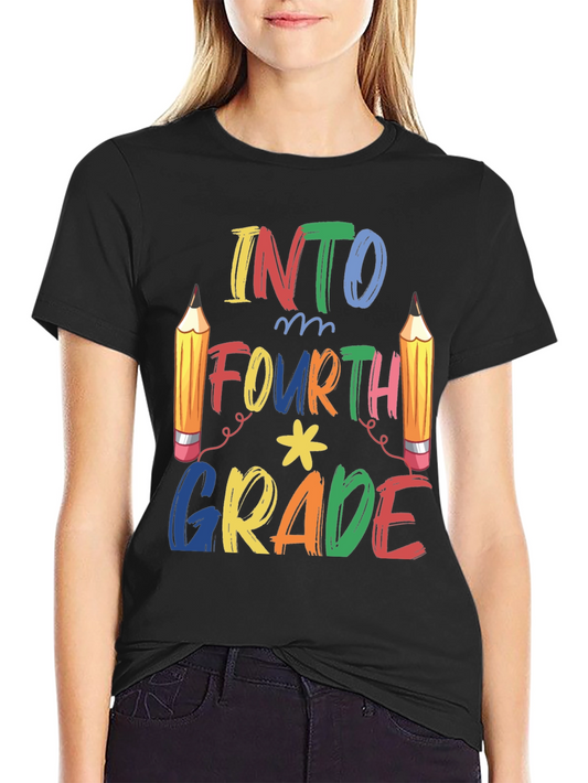 Into Fourth Grade T-Shirt - Back to School