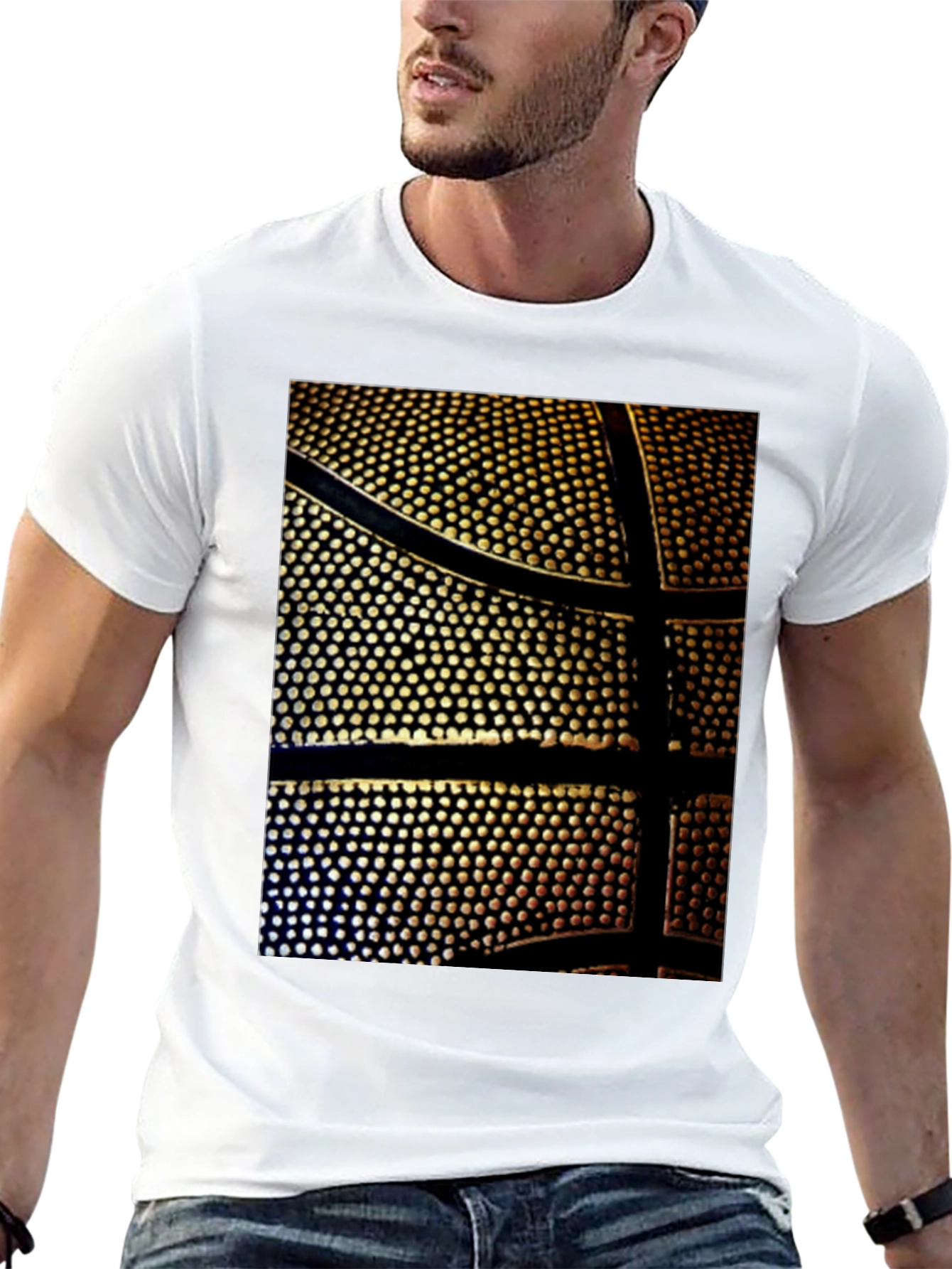 Basketball Print Black T-Shirt