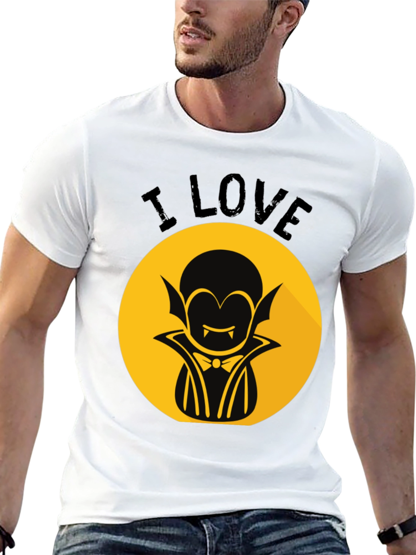 I Love Vampire Graphic T-Shirt - Halloween Style