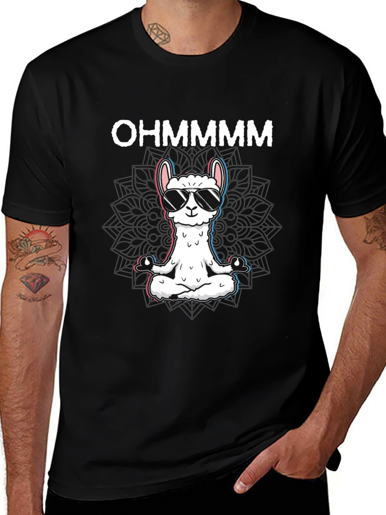OHMMMM Llama T-Shirt - Meditating Alpaca Tee