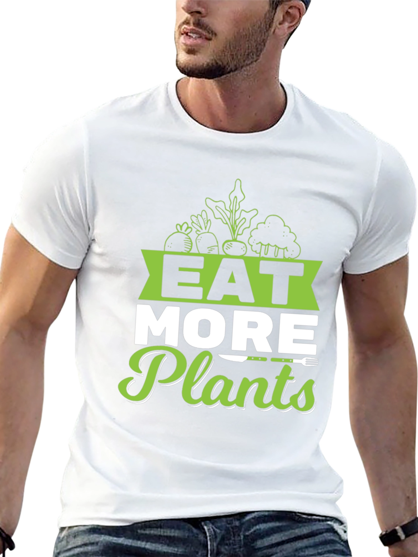 Eat More Plants Graphic T-Shirt - Vegan Friendly