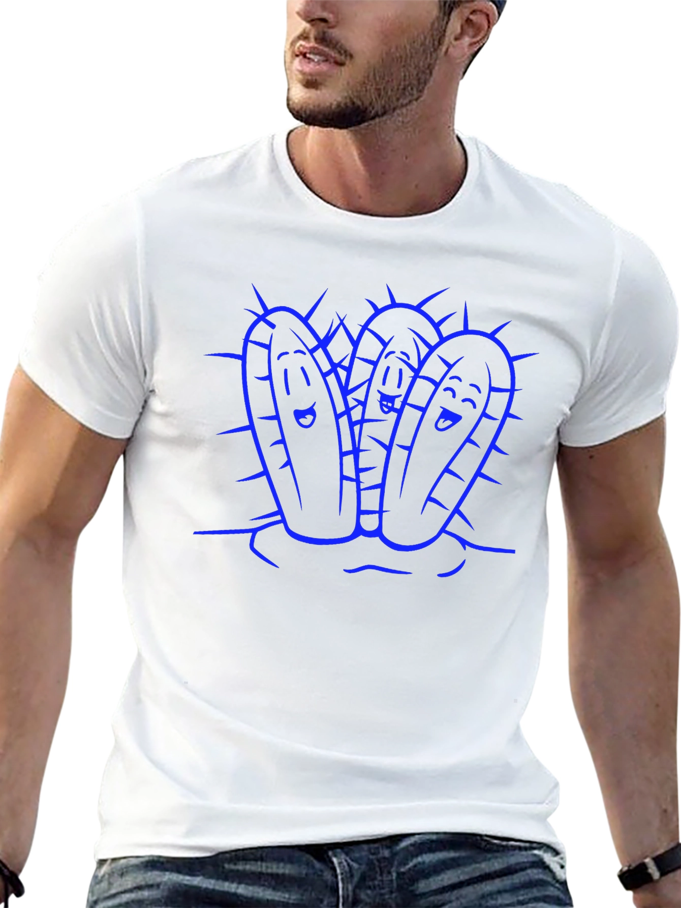 Fun Cactus Graphic Tee - Black
