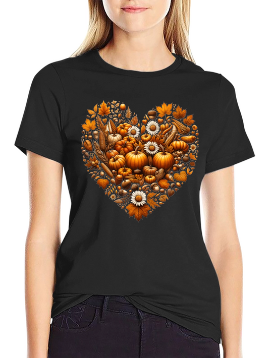 Fall Harvest Heart Graphic Tee