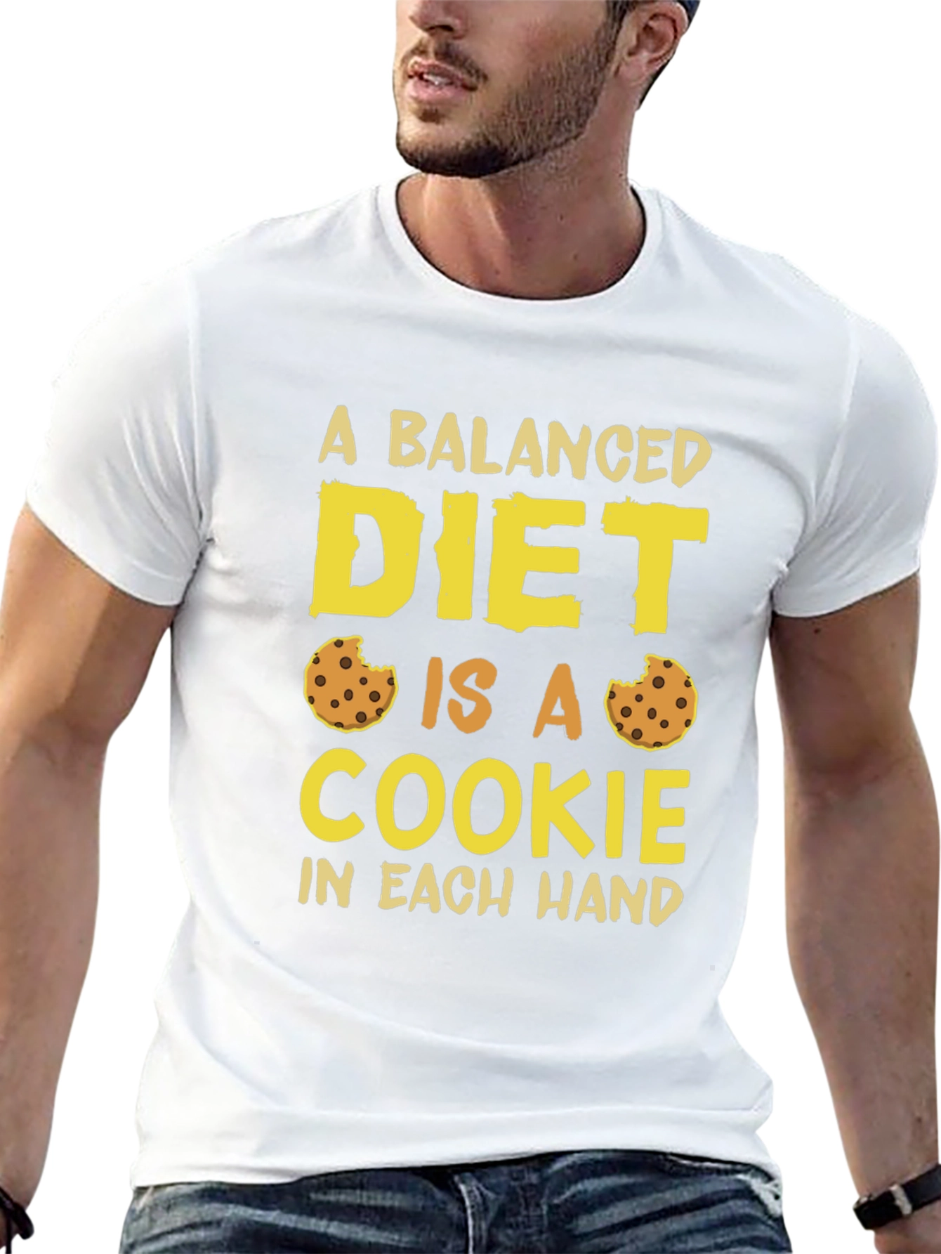 Balanced Diet Cookie T-Shirt Funny Foodie Tee