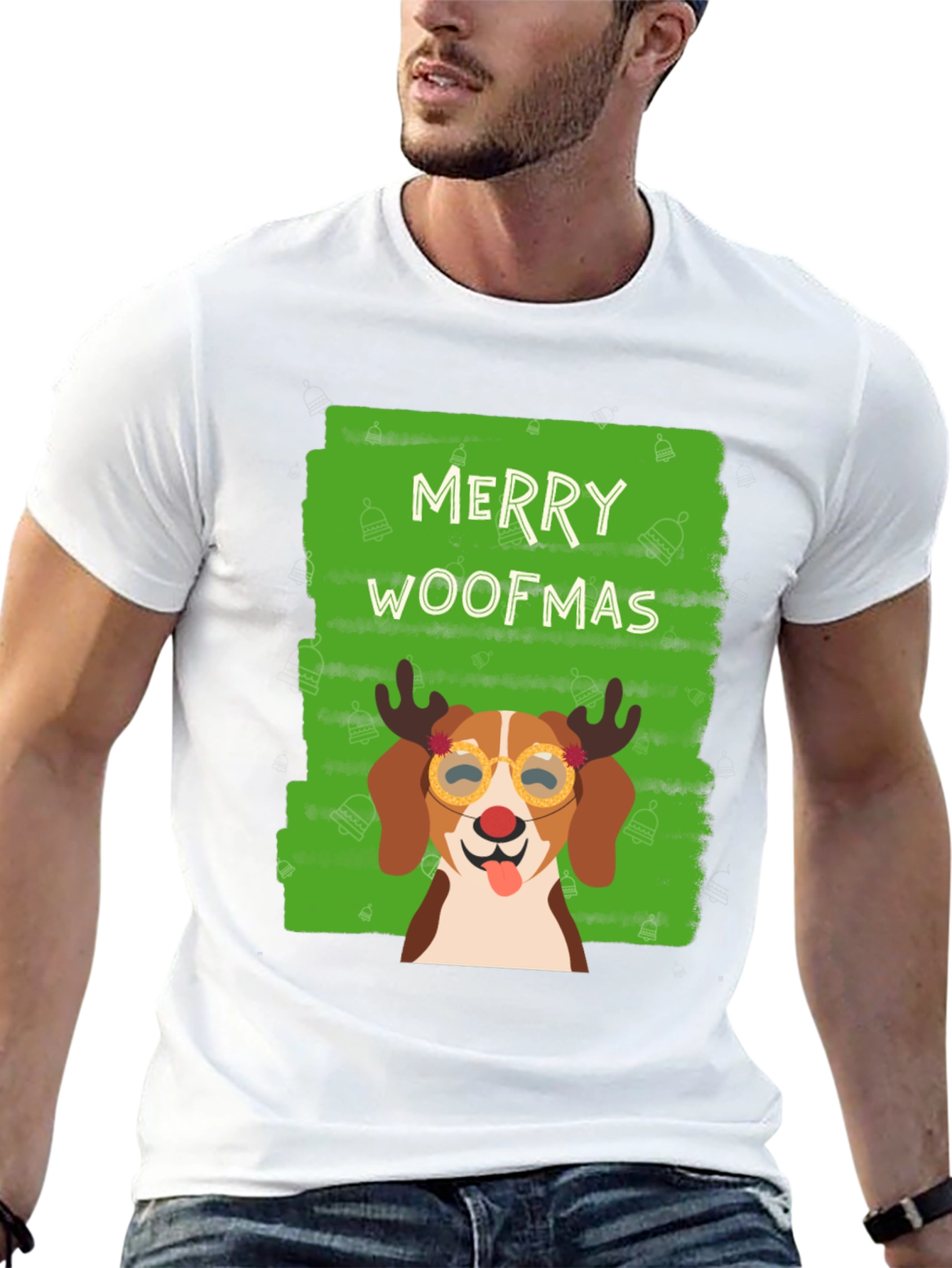Merry Woofmas Dog Christmas Graphic Tee