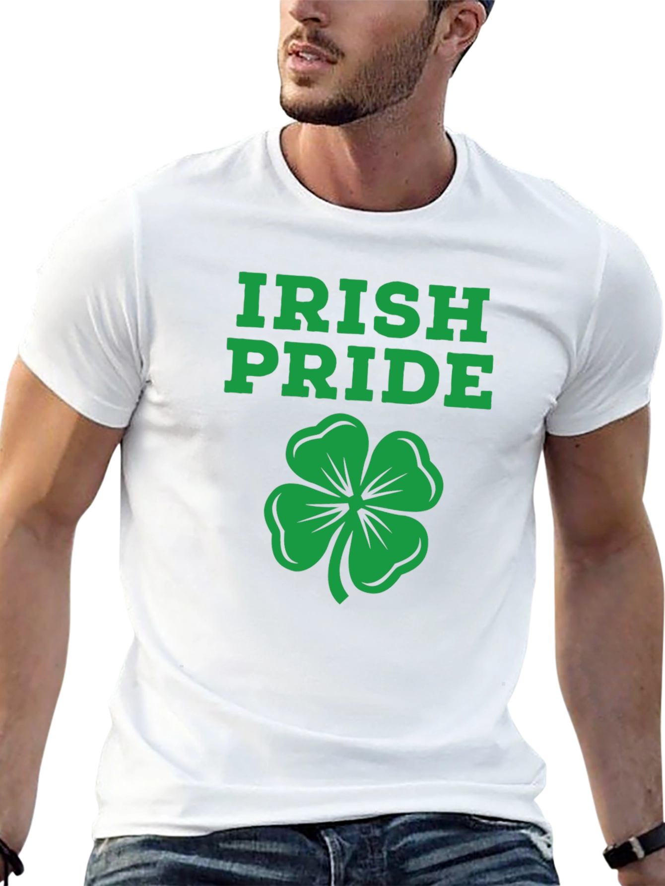 Irish Pride Shamrock Graphic T-Shirt