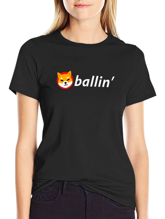 Ballin Shiba Inu T-Shirt - Crypto Meme Tee