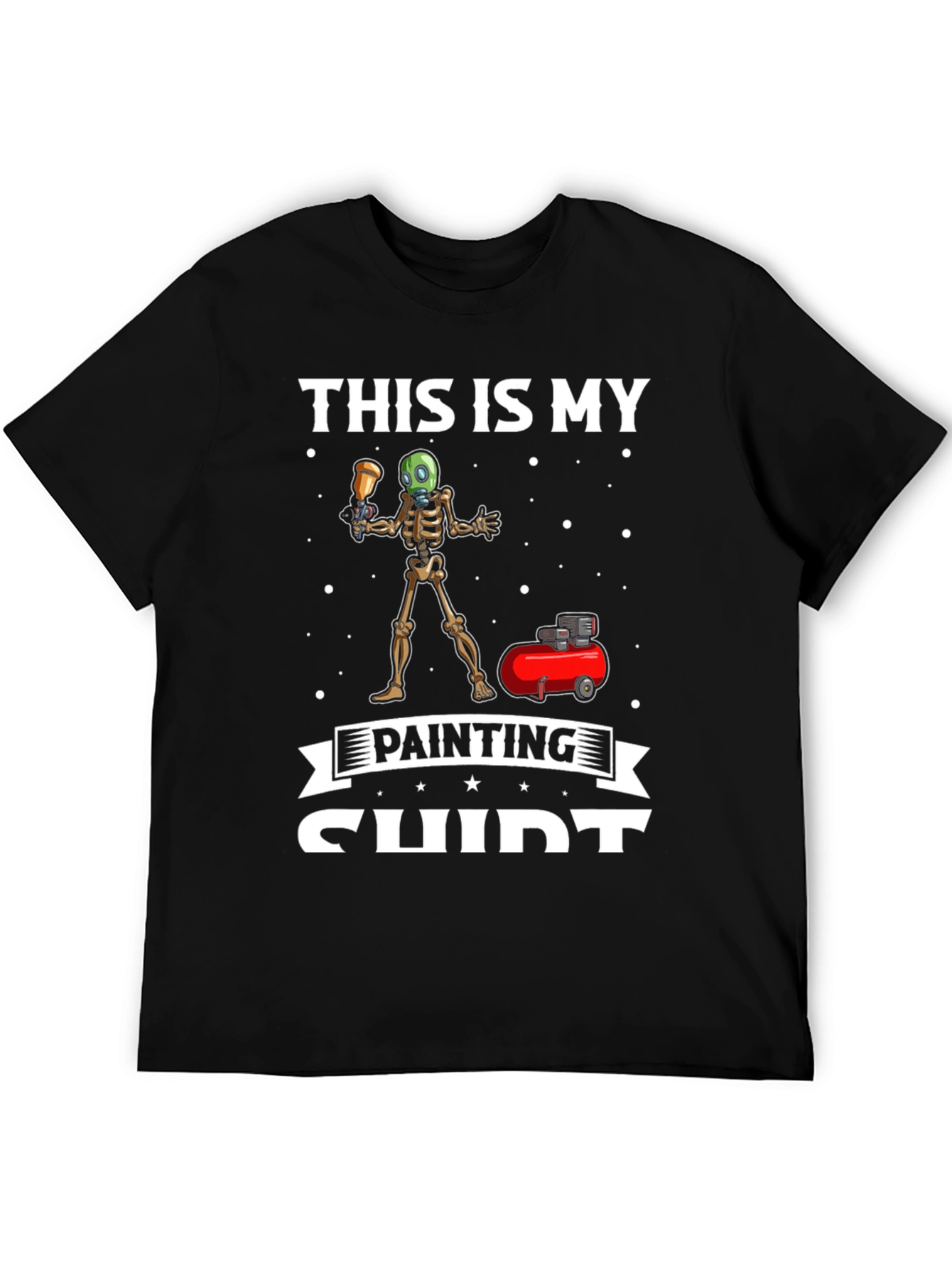 Funny Skeleton Painter T-Shirt