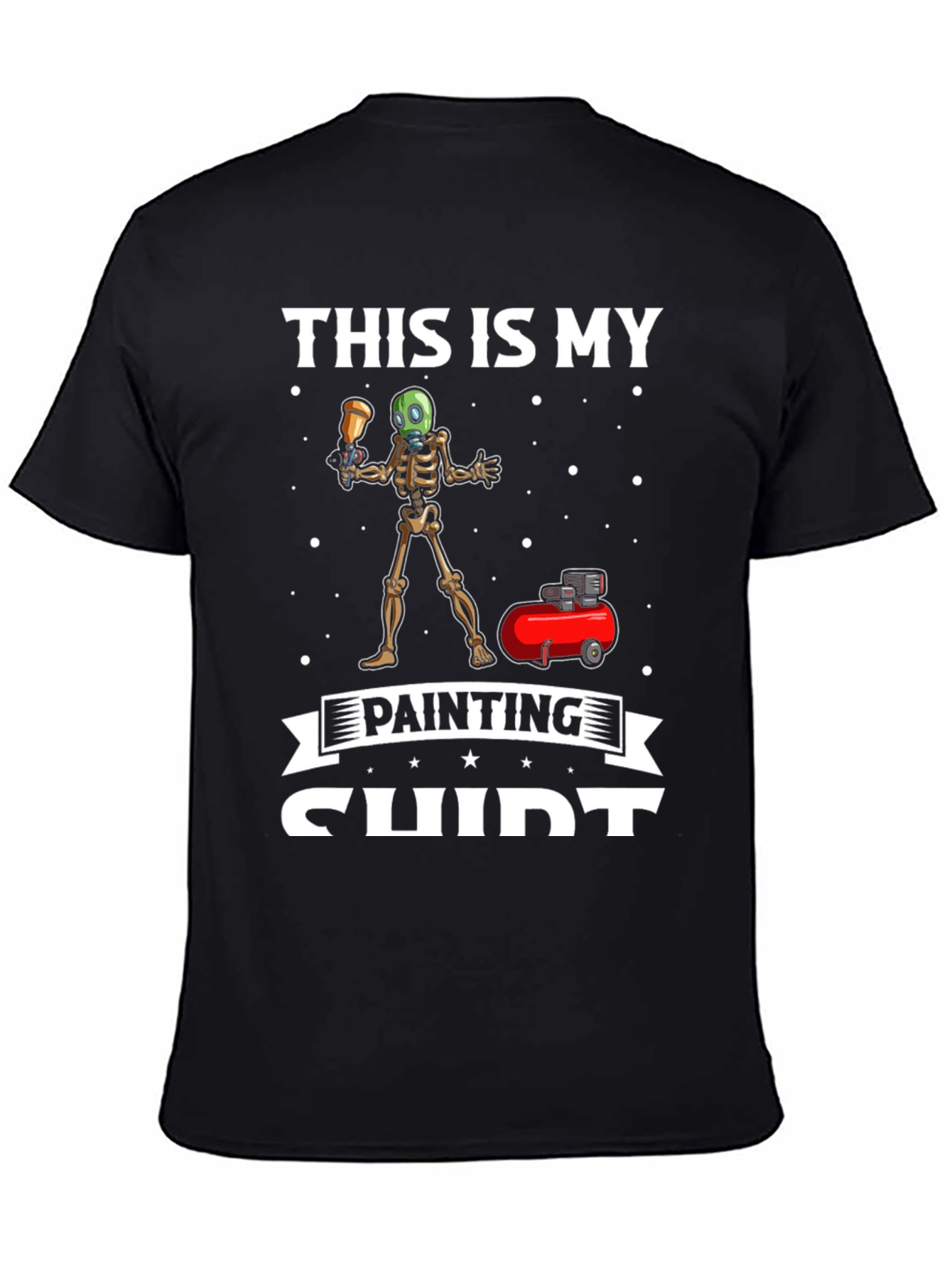 Funny Skeleton Painter T-Shirt