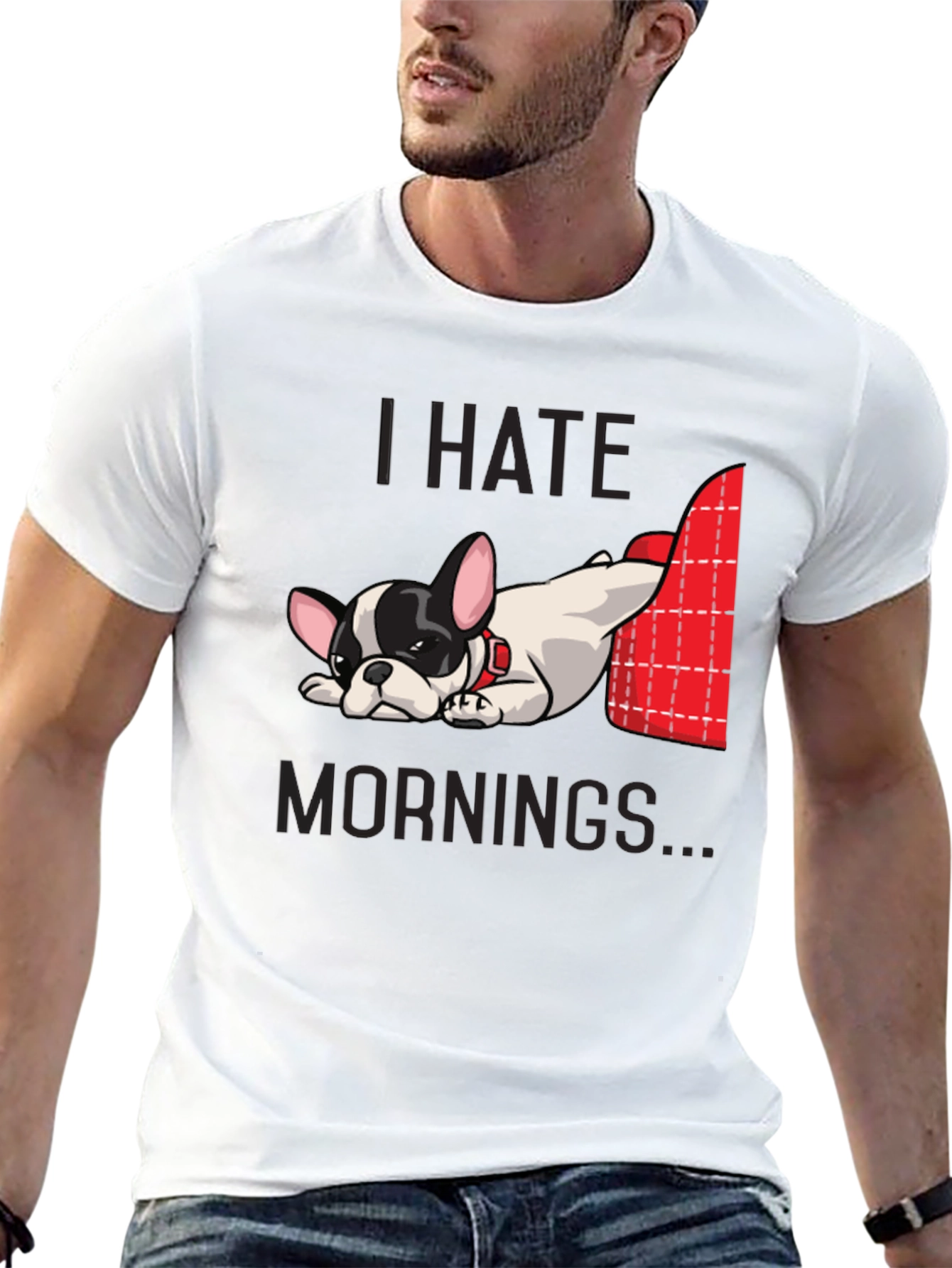 I Hate Mornings Dog Graphic Tee