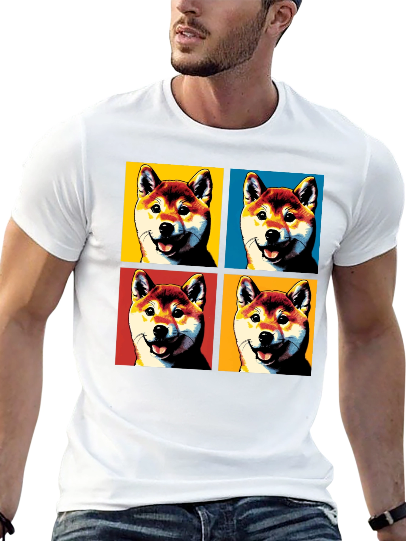 Pop Art Shiba Inu T-Shirt - Graphic Tee
