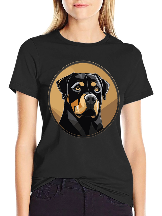 Rottweiler Dog Graphic T-Shirt - Black