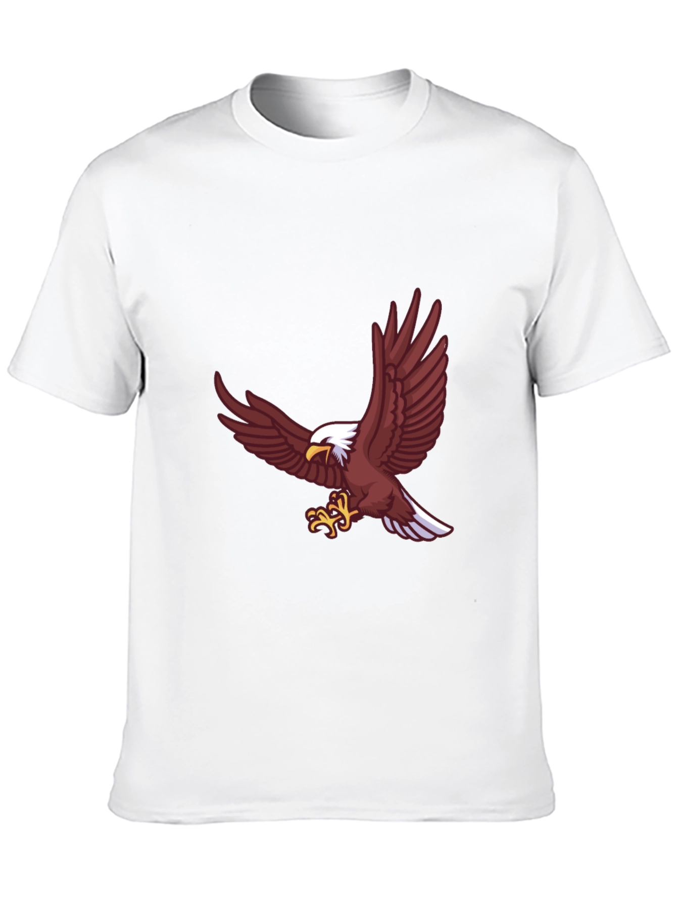 Bold Eagle Graphic Tee - Black Cotton Blend Shirt