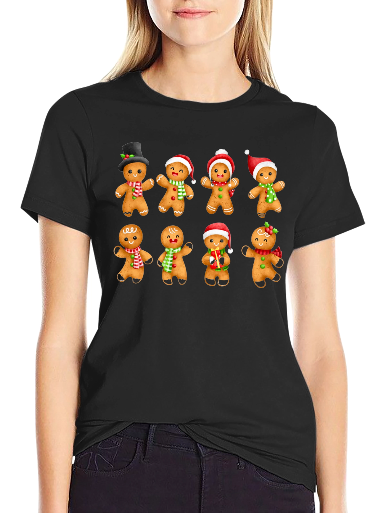 Gingerbread Man Holiday Graphic T-Shirt