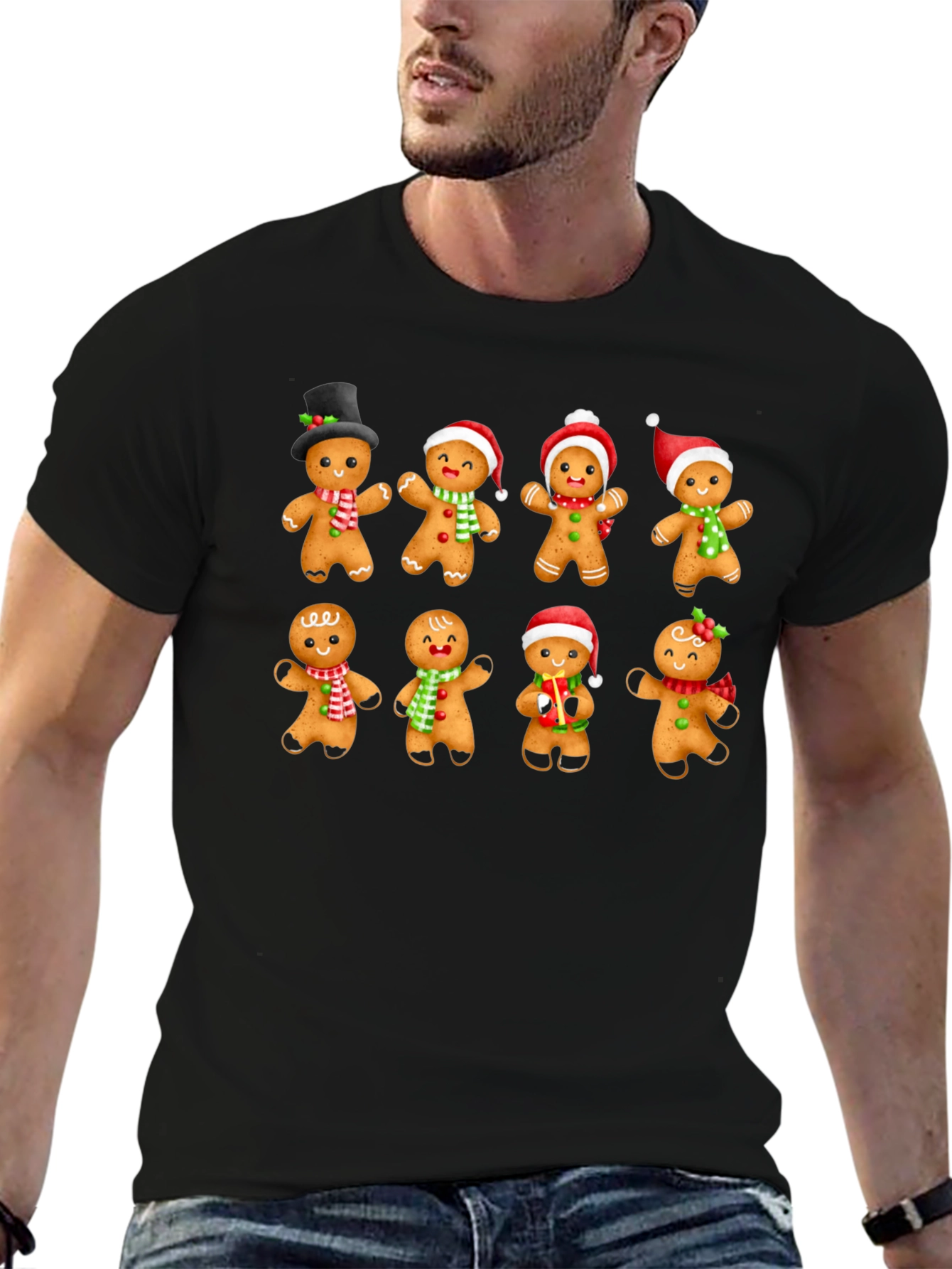 Gingerbread Man Holiday Graphic T-Shirt