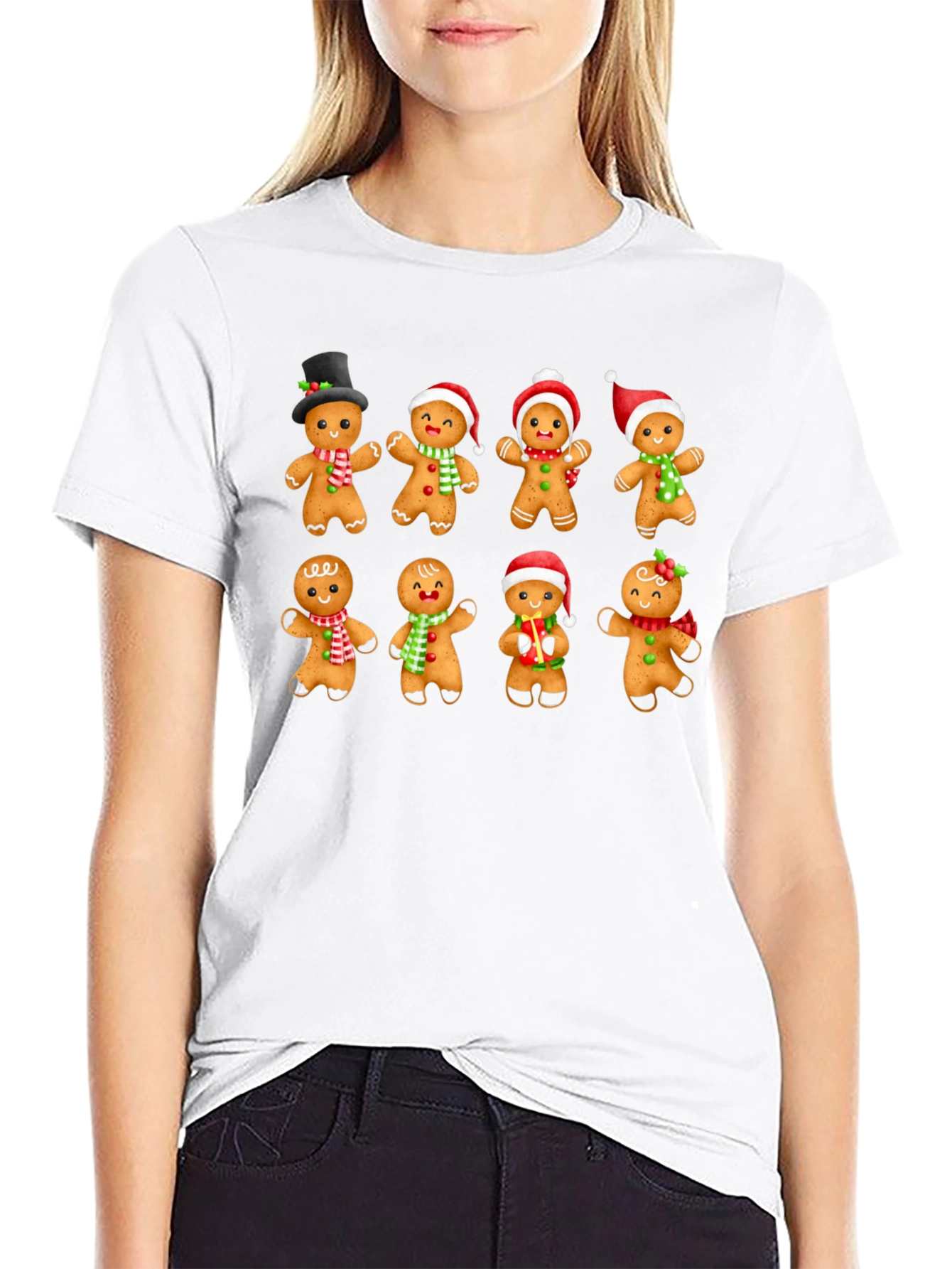 Gingerbread Man Holiday Graphic T-Shirt