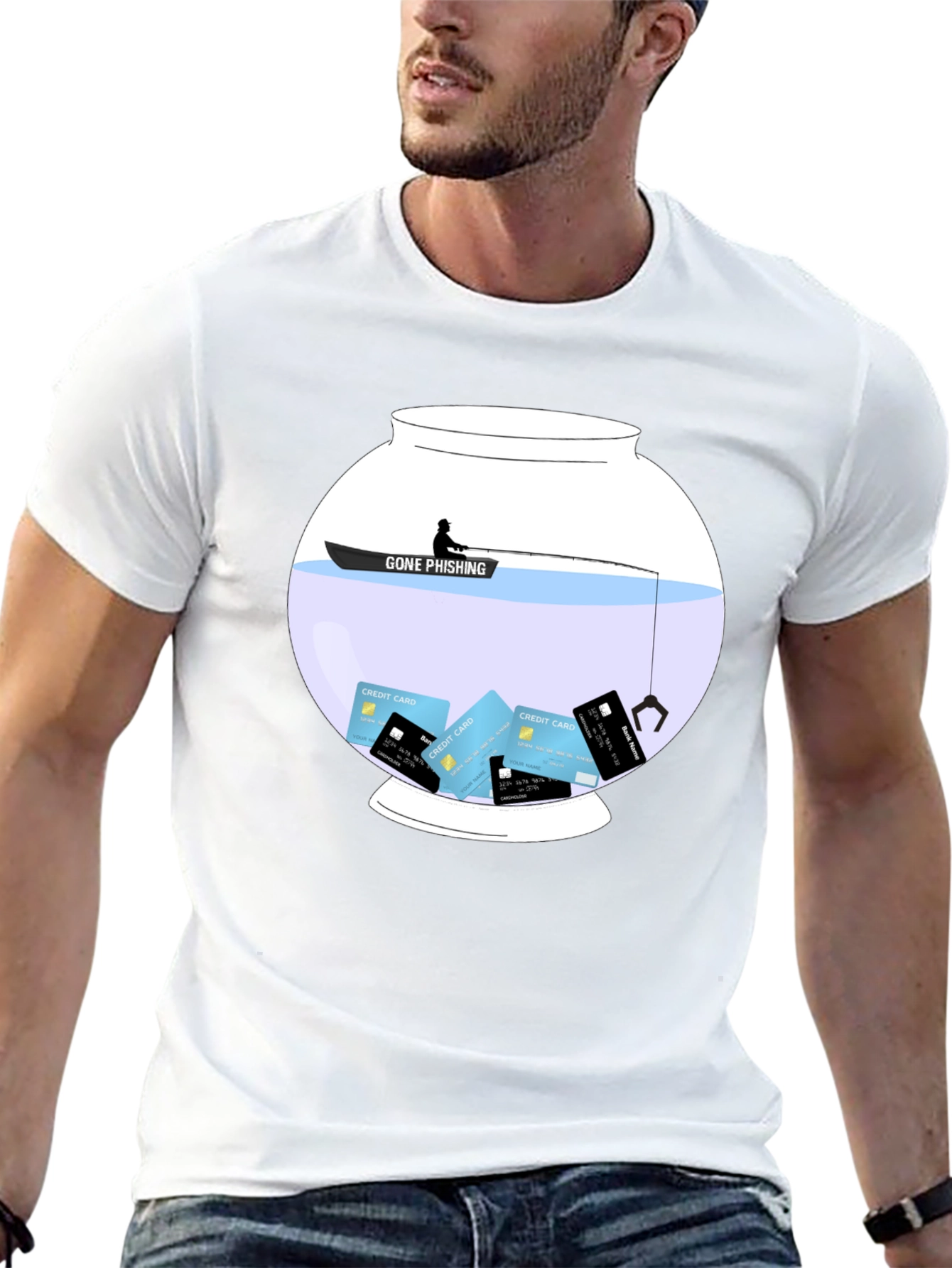 Gone Phishing Graphic T-Shirt - Data Security Tee