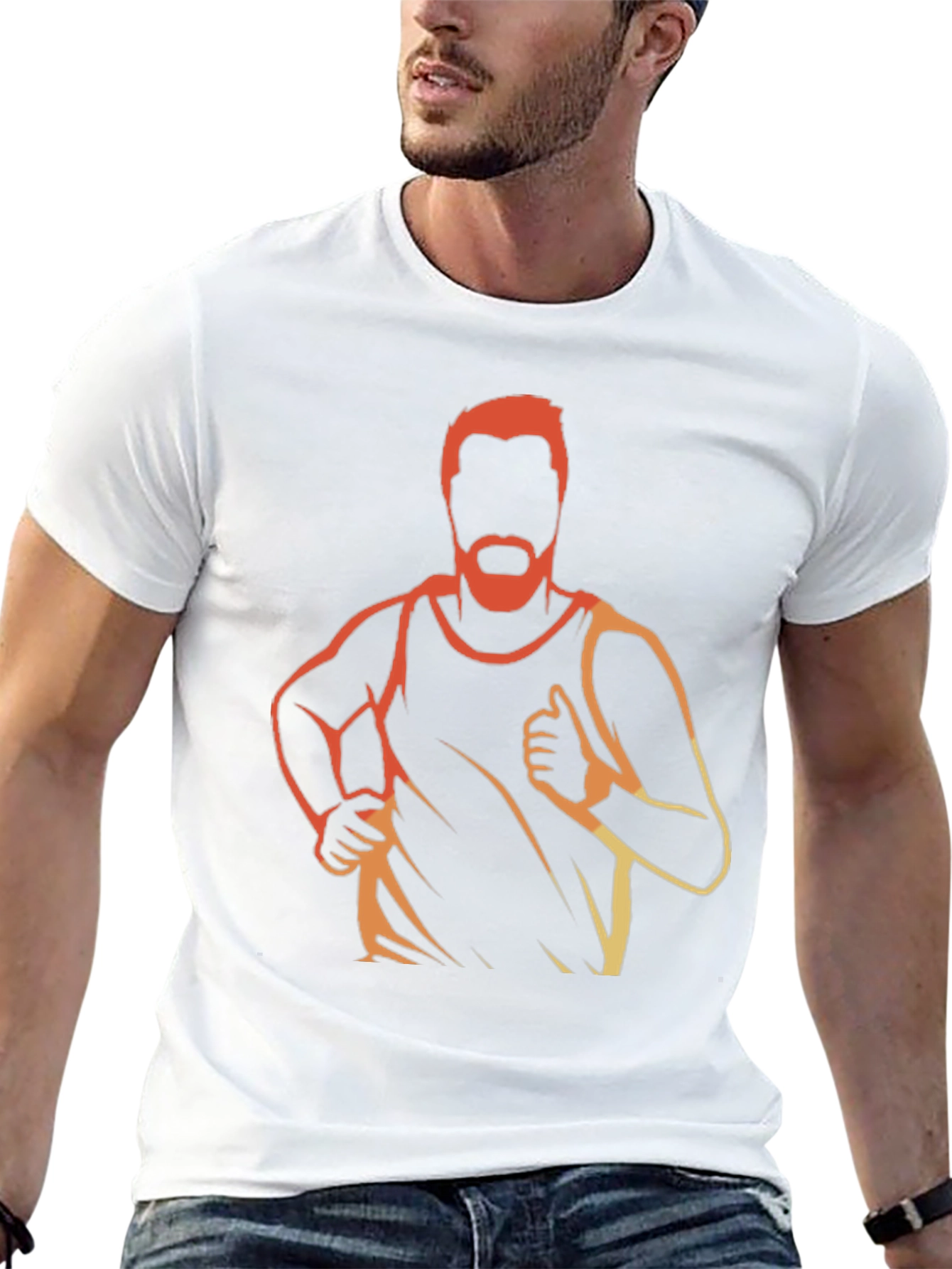 Runner Silhouette Graphic Tee - Black