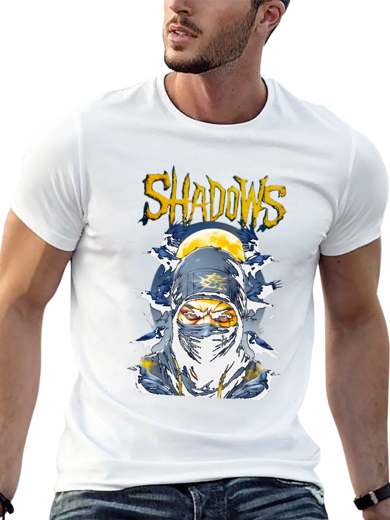 Shadows Ninja Graphic Tee - Mens Black T-Shirt