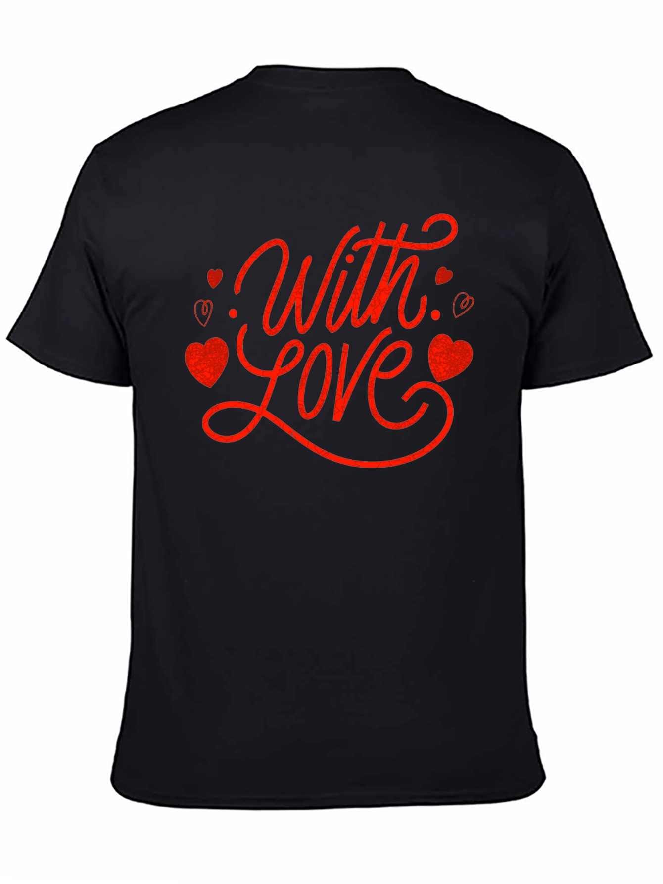 With Love Valentines Day Graphic Tee - Black