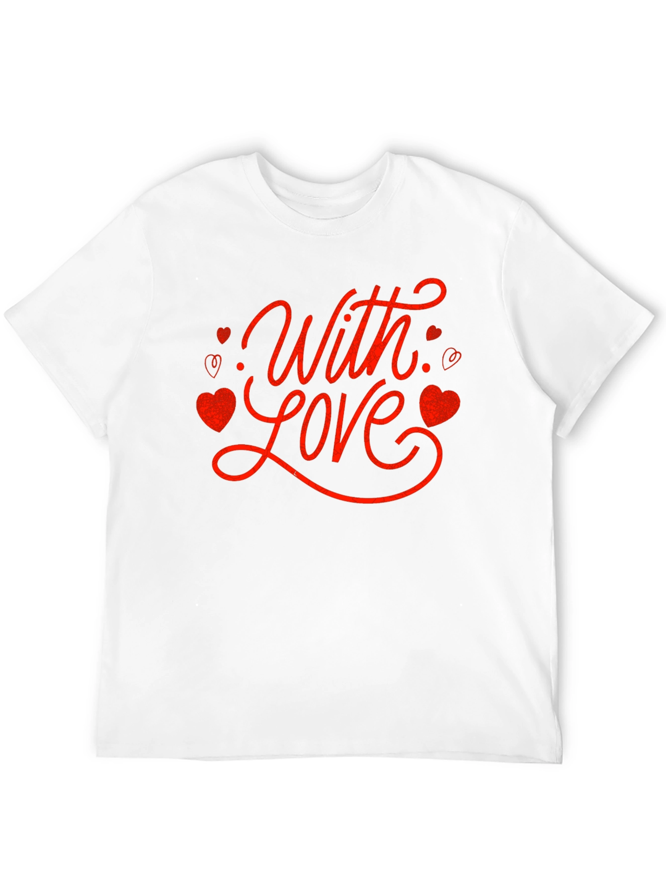 With Love Valentines Day Graphic Tee - Black