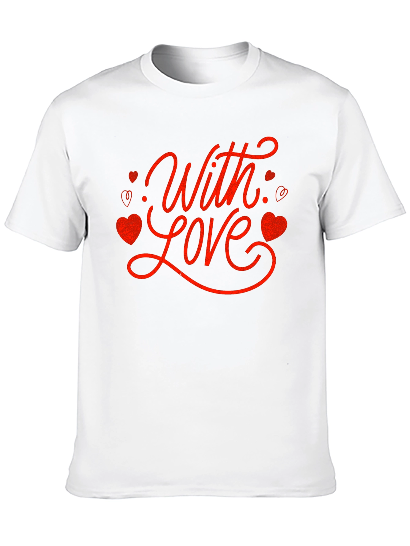 With Love Valentines Day Graphic Tee - Black