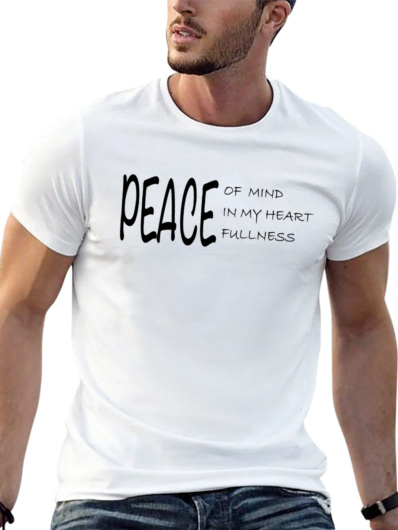 Peace of Mind Graphic Black T-Shirt
