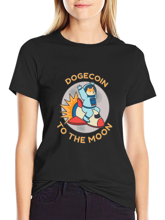 DogeCoin To The Moon T-Shirt - Black