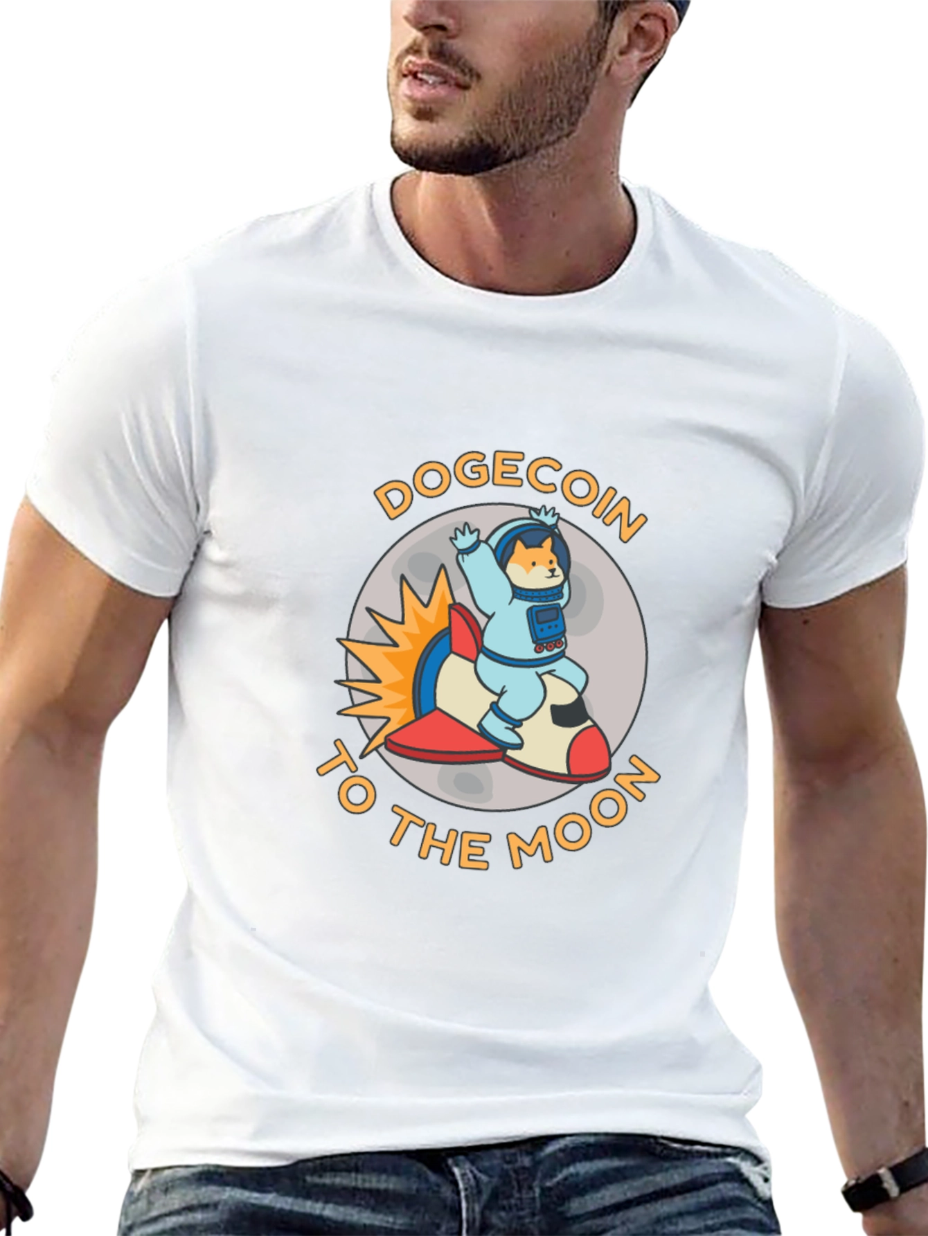 DogeCoin To The Moon T-Shirt - Black