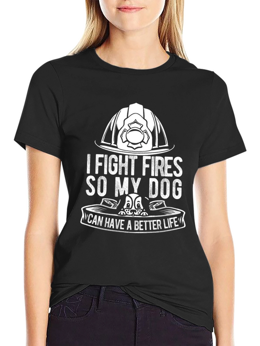 Firefighter Dog Lover T-Shirt