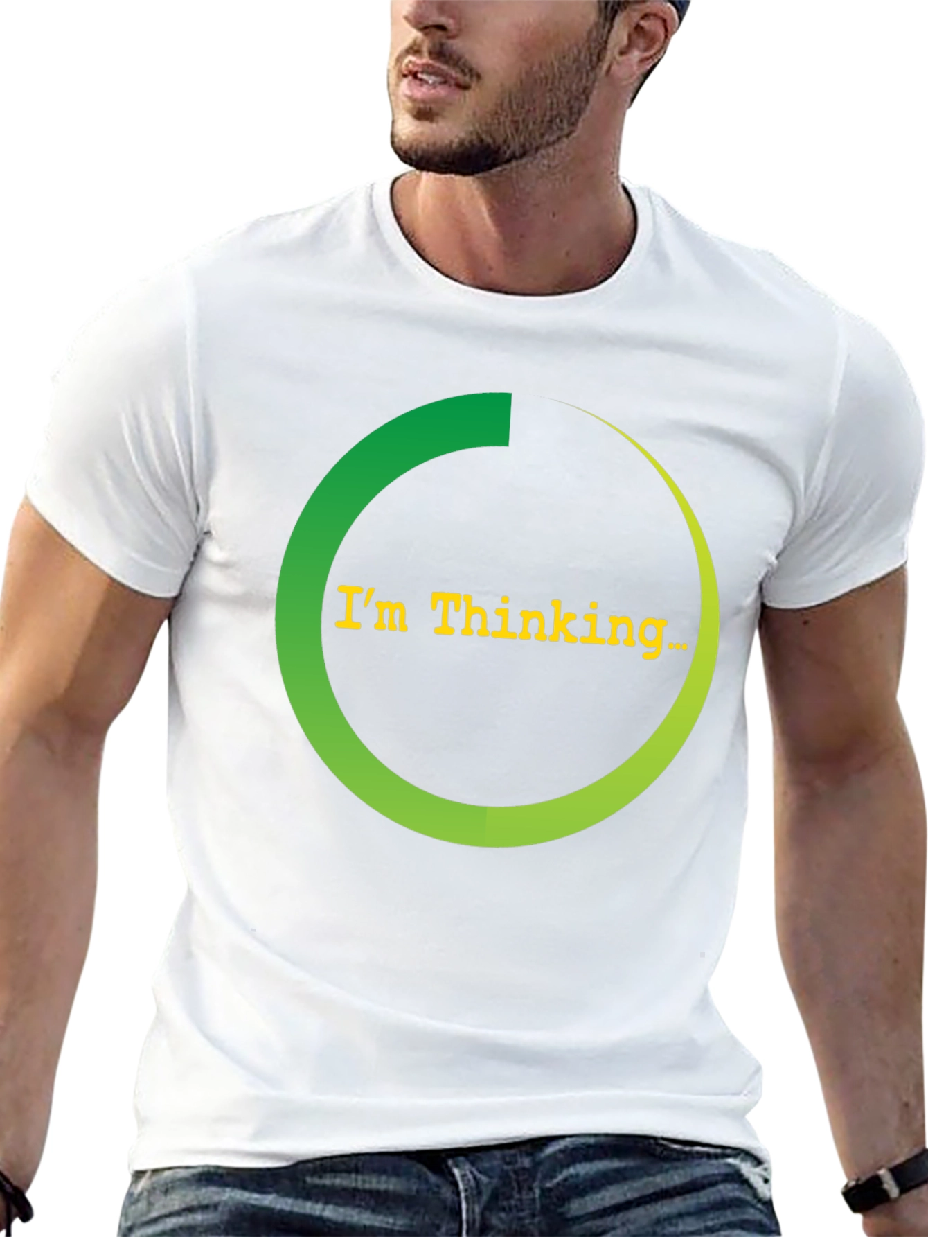 Im Thinking Black T-Shirt - Funny Graphic Tee