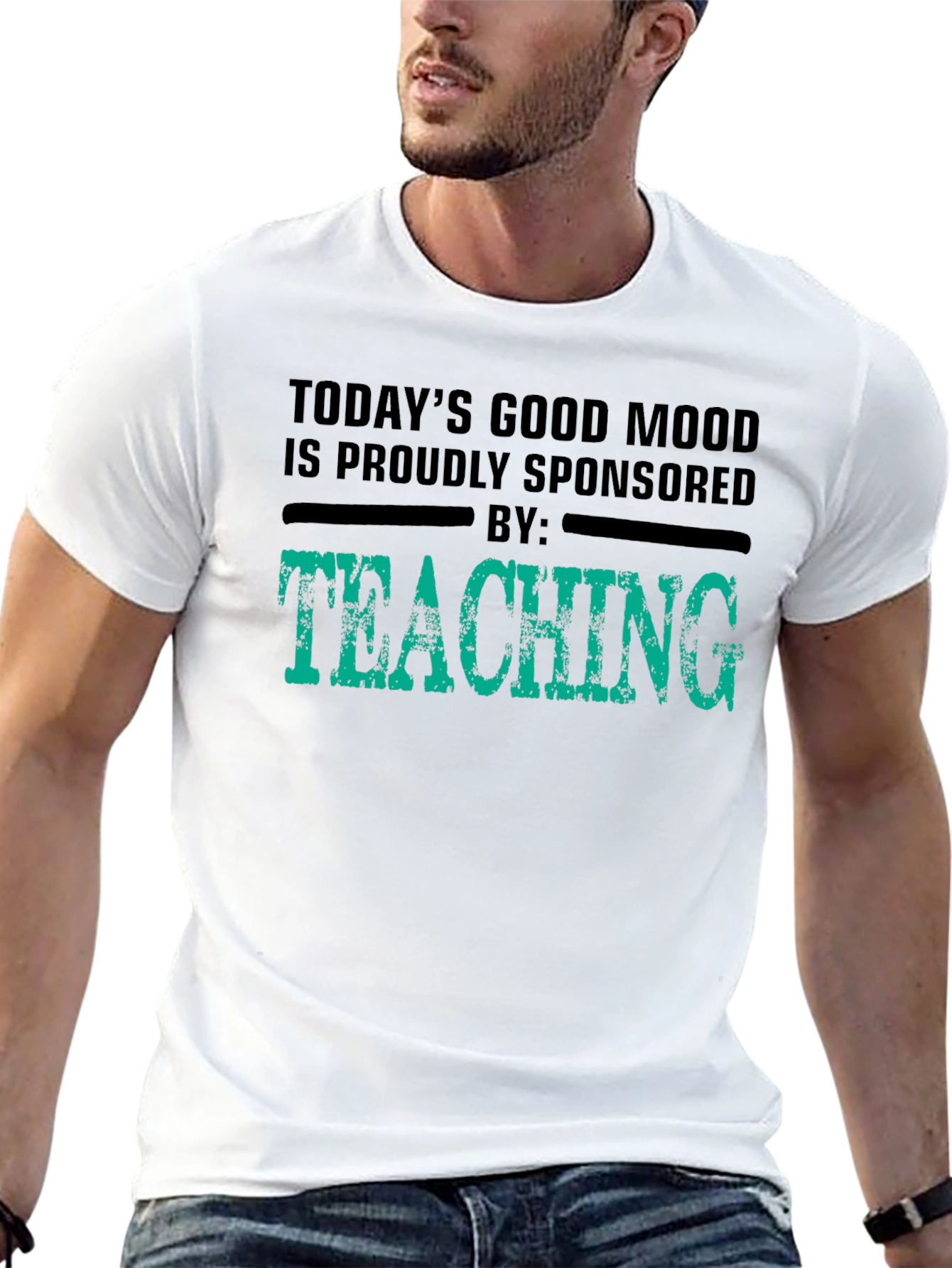 Good Mood Sponsored by Teaching Black T-Shirt