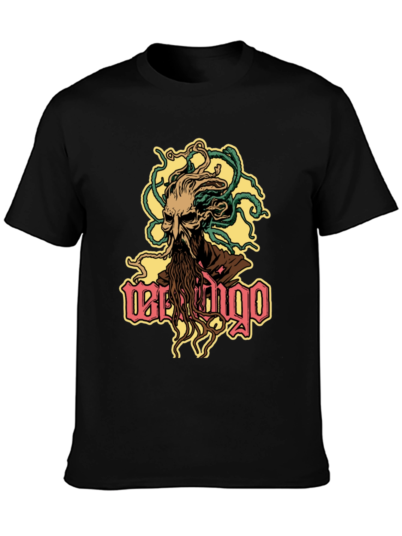 Wendigo Graphic Print Black T-Shirt