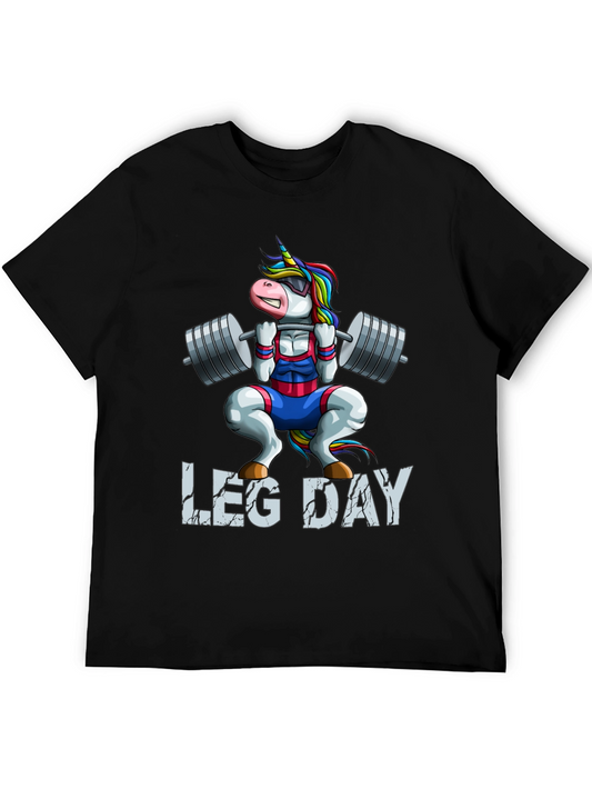Unicorn Leg Day T-Shirt - Weightlifting Gym Tee
